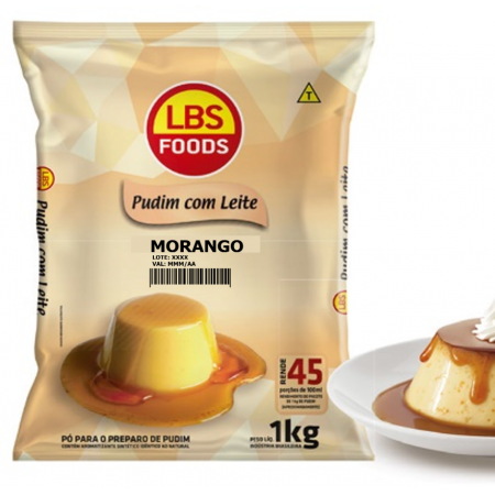Pudim Lbs Morango 1Kg