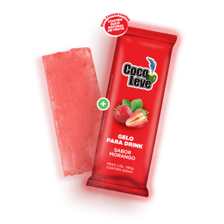 Gelo Côco Leve Morango 190 Gr