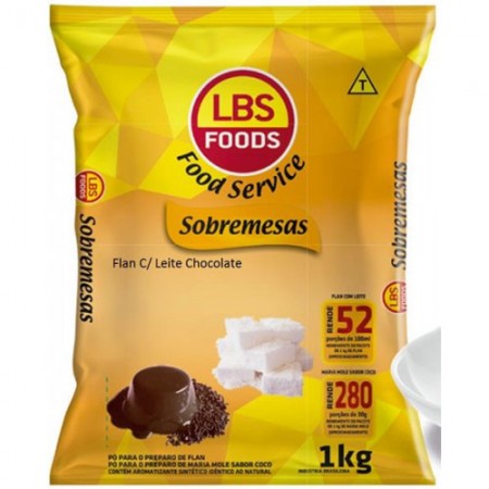 Flan Lbs Chocolate C/ Leite 1 Kg